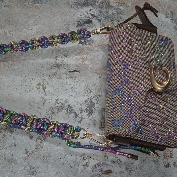 Coach Crystal Rainbow Signature Tabby Shoulder/Crossbody Bag - Picture 15 of 16